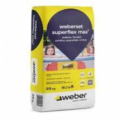 ADEZIV GRESIE FAIANTA  WEBERSET SUPERFLEX MAX2 WEBER sac 25 kg