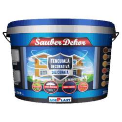 TENCUIALA DECORATIVA SILICONATA SAUBER DEKOR COLORATA ADEPLAST cutie 28 kg