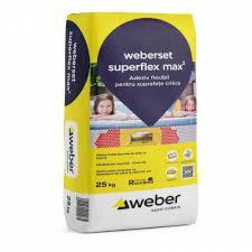 ADEZIV GRESIE FAIANTA  WEBERSET SUPERFLEX MAX2 WEBER